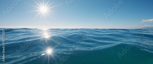 水 海 青 波 自然 透明 背景画像 Generative AI