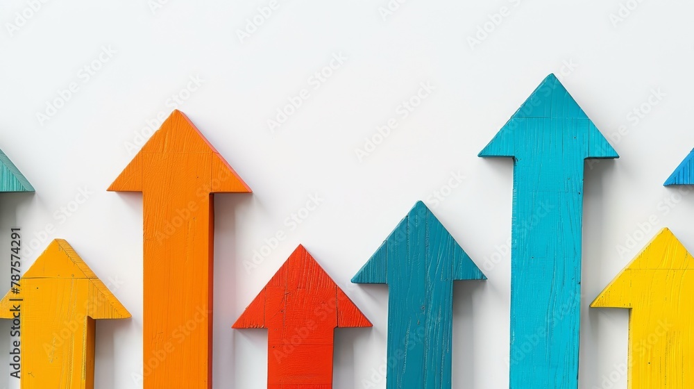 A series of minimalist arrows, each taller than the last, illustrating growth through diverse professional development, set against a high-contrast white background ready for textual content A series of minimalist arrows, each taller than the last, illustrating growth through diverse professional development, set against a high-contrast white background ready for textual content
