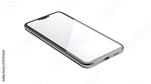 A modern smartphone isolated on a transparent background, PNG, Ai