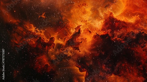 A Nebula Of Orange And Red Colors, Hd Background Images
