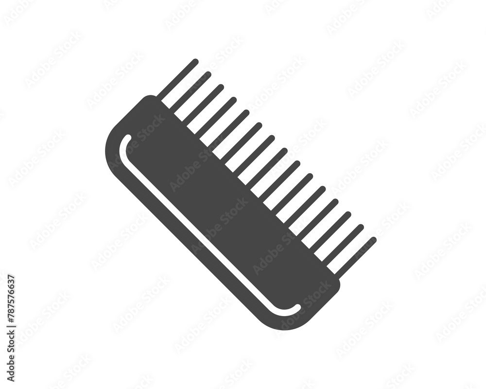 Makeup and Cosmetics related line. linear Vector graphic icons beauty and cosmetics in the form hair combs for massage or darsonval procedures. Outline signs and symbols.