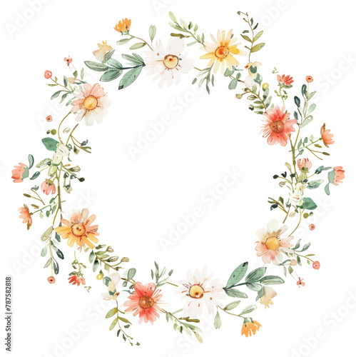 PNG Pattern circle wreath plant