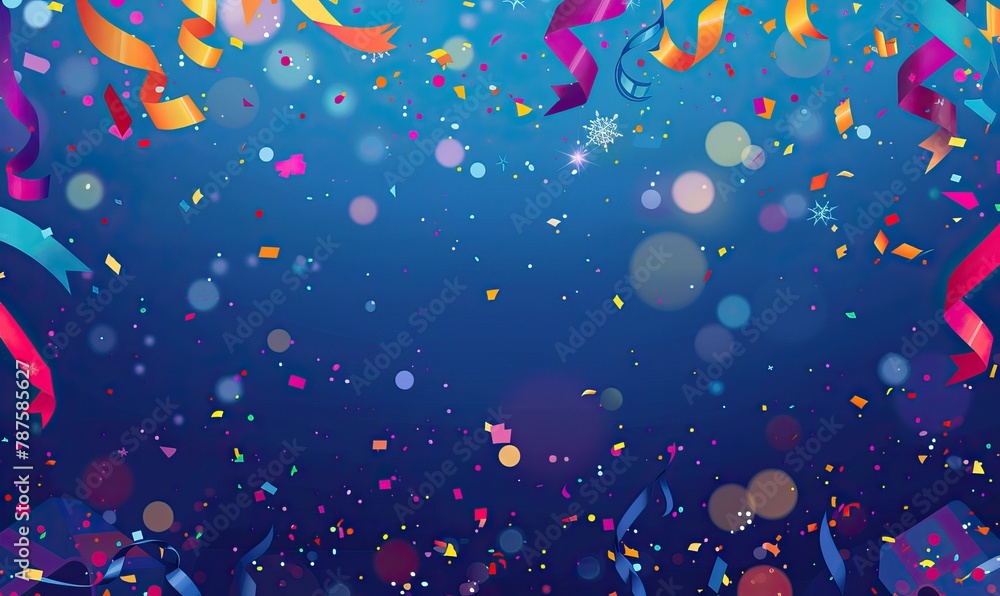 Colorful confetti. Abstract lights, blurred abstract background. Celebration design. High quality AI generated image Colorful confetti. Abstract lights, blurred abstract background. Celebration design. High quality AI generated image