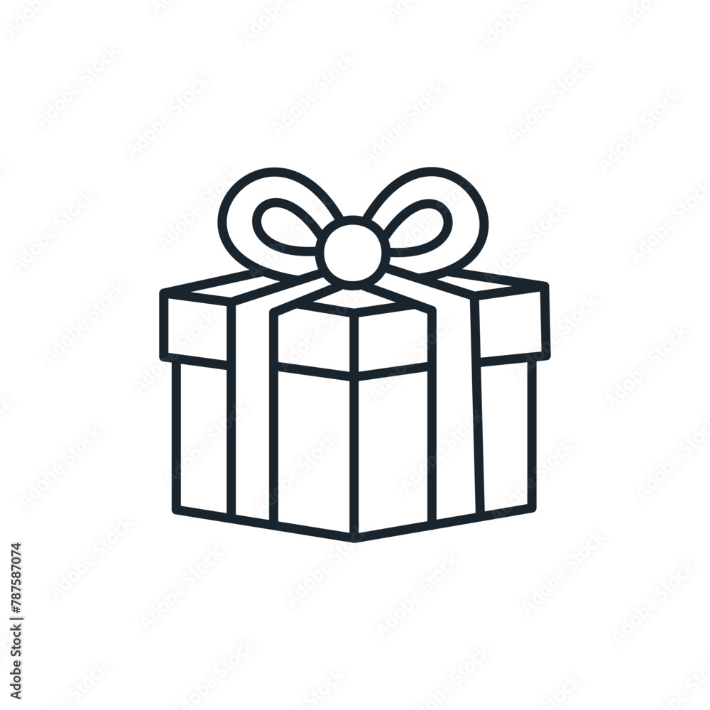 Gift Box line icon. E-commerce and shopping. Isolated vector illustration Gift Box line icon. E-commerce and shopping. Isolated vector illustration