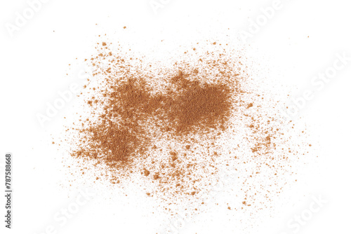  Cinnamon powder scattered isolated on white, texture © dule964