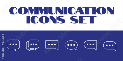 Line Communication Message Icons Set Vector Msg texting Vector Icons Set