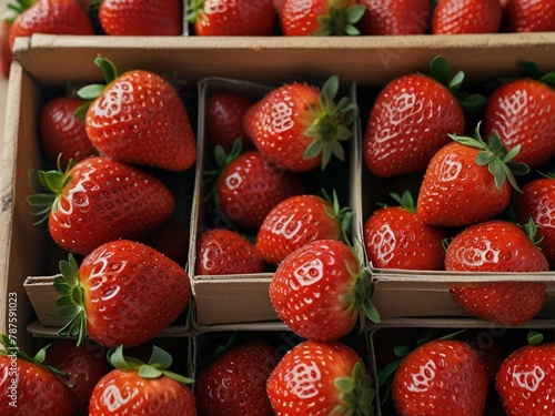 Fresh red strawberries