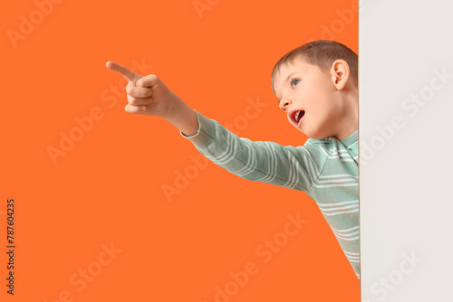 Shocked little boy with bla...