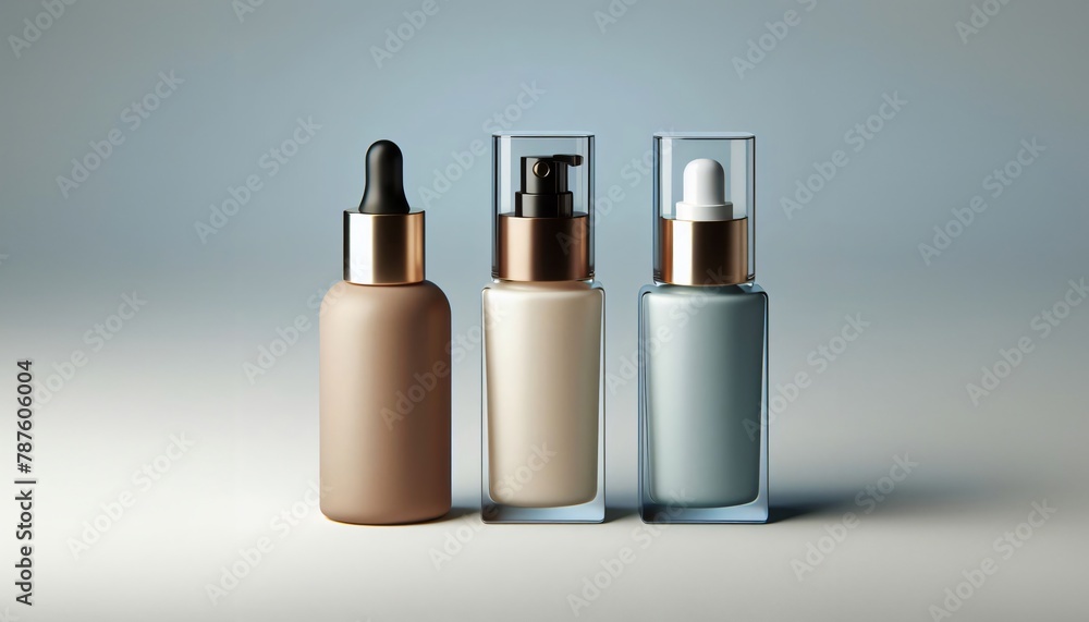 Cosmetic bottle isolated on solid background Cosmetic bottle isolated on solid background