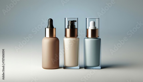 Cosmetic bottle isolated on solid background