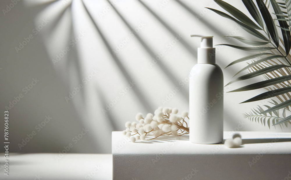 Cosmetic bottle isolated on solid background Cosmetic bottle isolated on solid background