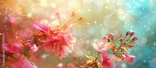 Spring background in an abstract style