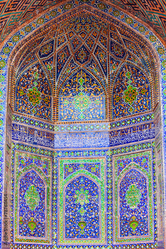 Registan mosaic pattern design background  Samarkand