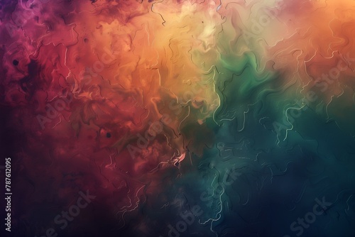 Fondo multicolor de humo o pintura difuminada. Generado con tecnología IA photo