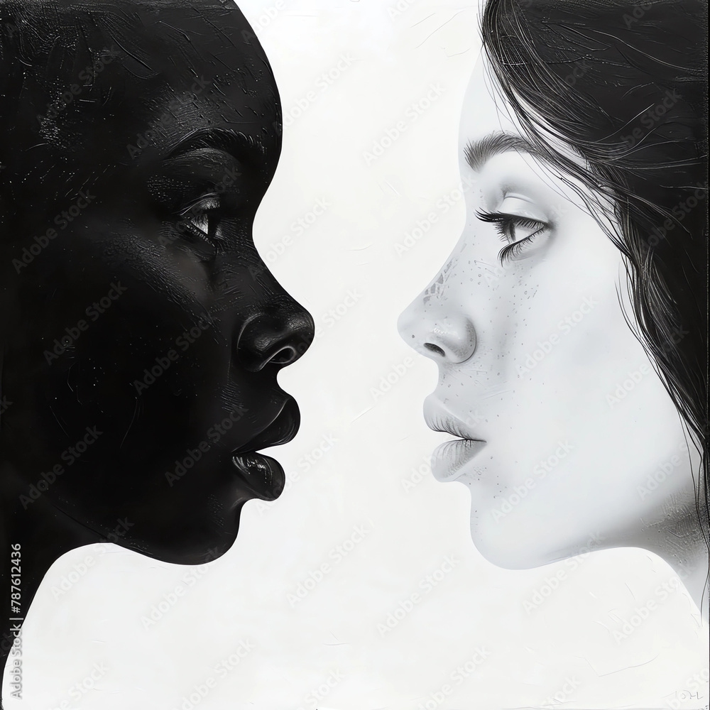 black and white women black and white women