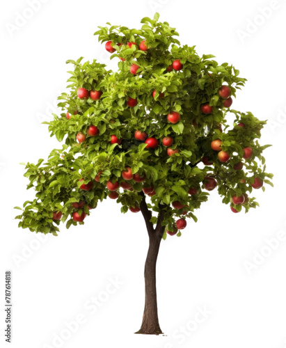 PNG  Apple tree plant fruit white background. 