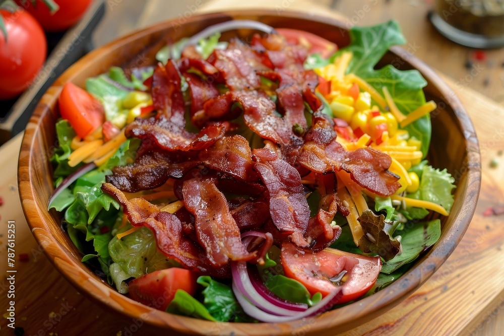 salad with bacon and veggies