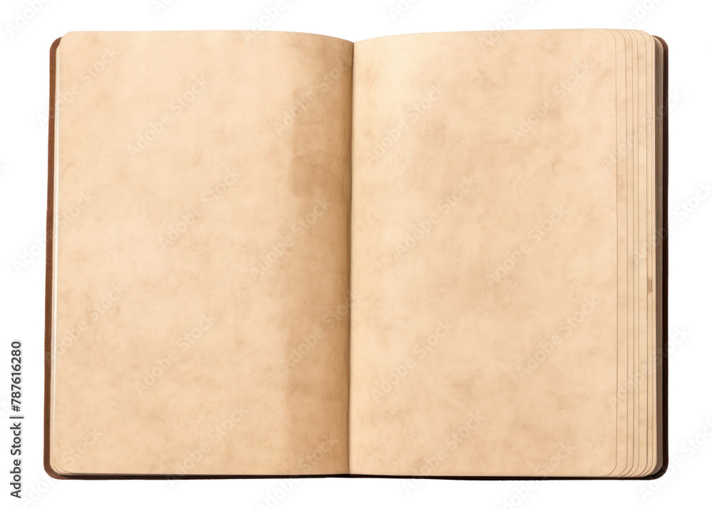 PNG  Old style opened paper notebook publication diary page. AI generated Image by rawpixel.