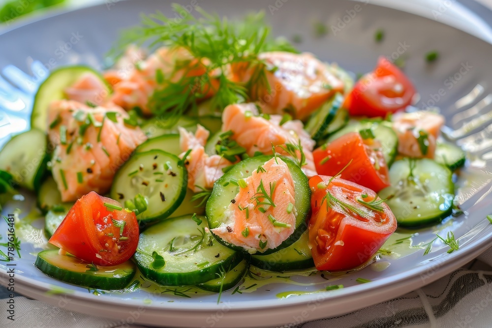 Salmon and cucumber salad Salmon and cucumber salad