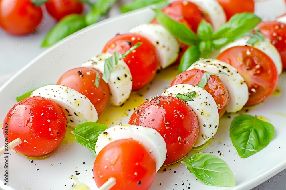 Skewered Caprese salad Skewered Caprese salad