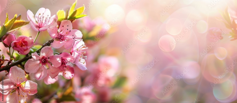 Background of blooming flowers in spring Background of blooming flowers in spring
