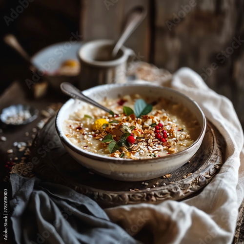 porridge for breakfast photo