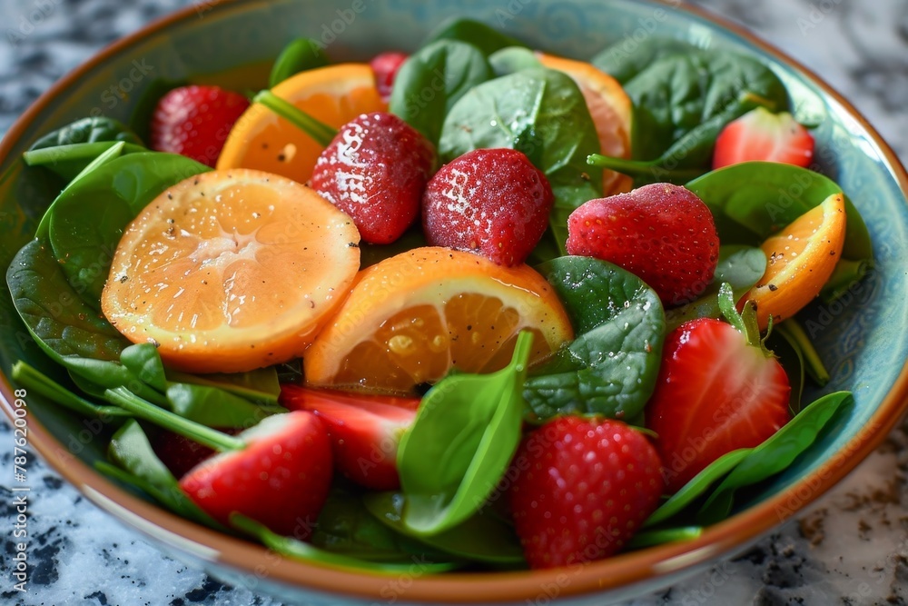 Strawberry orange spinach salad Strawberry orange spinach salad