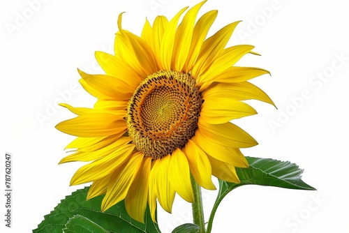 Studio isolated close up of sunflower