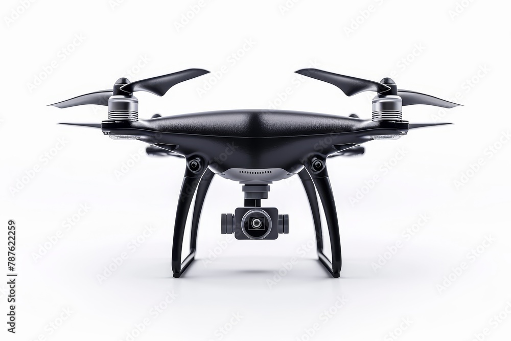 Black drone on white background Black drone on white background