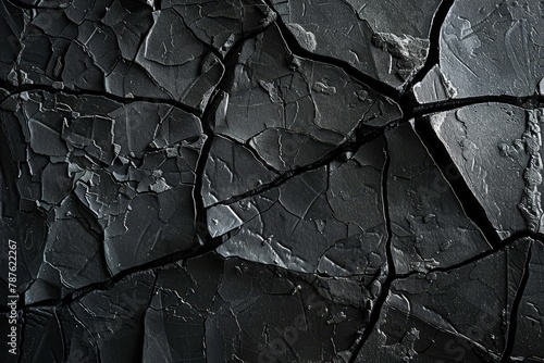 Black cracked texture ideal for background use photo