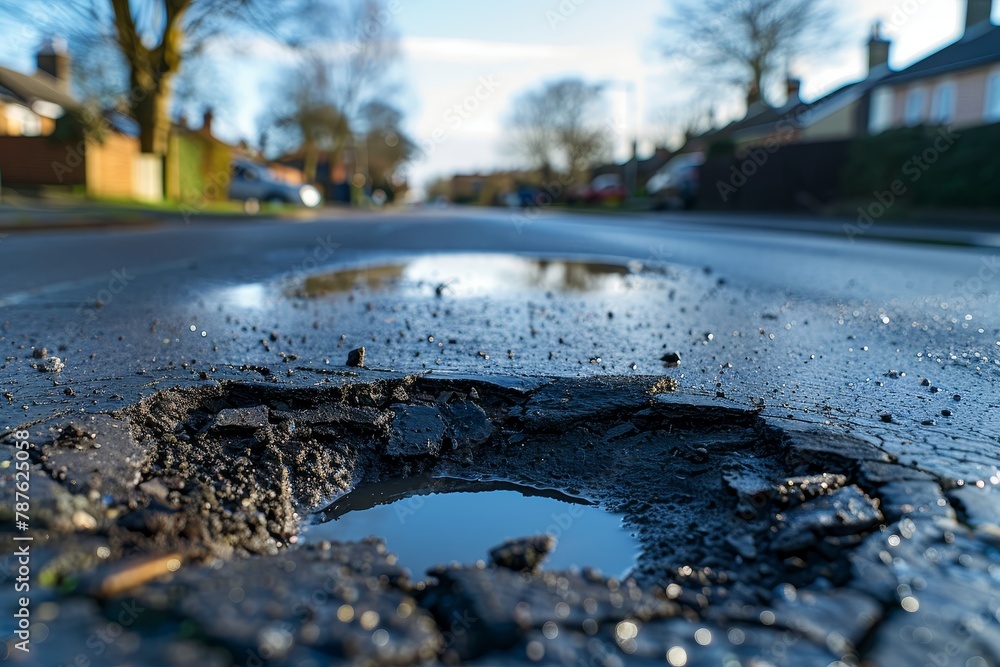 Budget cuts lead to neglect of road maintenance evident in large potholes Budget cuts lead to neglect of road maintenance evident in large potholes