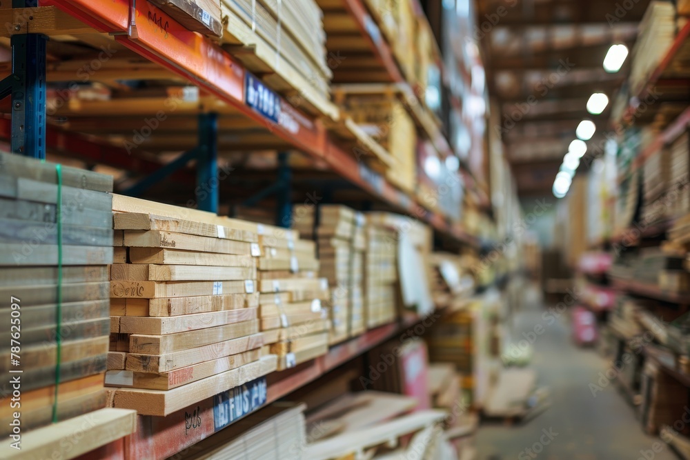 Fototapeta premium Bulk warehouse for construction materials