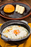 Changua is a soup made with milk, egg and onion - Typical Colombian breakfast