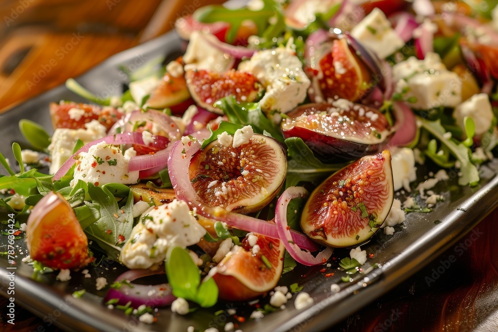Fig and goat cheese salad with gourmet vegetables Fig and goat cheese salad with gourmet vegetables