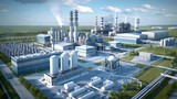 A carbon capture and storage CCS facility capturing CO2 emissions from industrial processes and power plants utilizing advanced capture technologies and geological storage solutions to