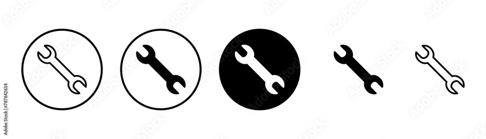 wrench icon vector isolated on white background. Wrench vector icon. Spanner symbol wrench icon vector isolated on white background. Wrench vector icon. Spanner symbol