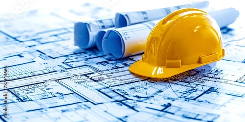 Industry, Construction and Engineering: Construction sites, blueprints, and engineering projects. 