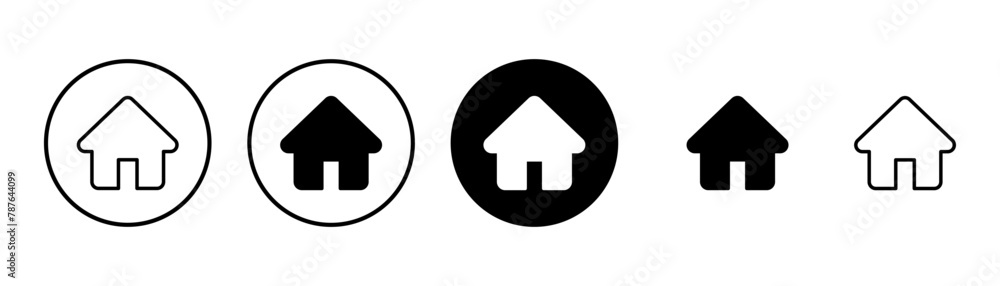 Home icon vector isolated on white background. House vector icon. Address Home icon vector isolated on white background. House vector icon. Address