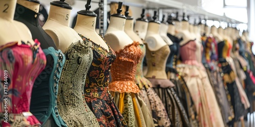 Industry, Fashion and Textiles: Fashion design, textiles, and clothing manufacturing.  © Thanthara