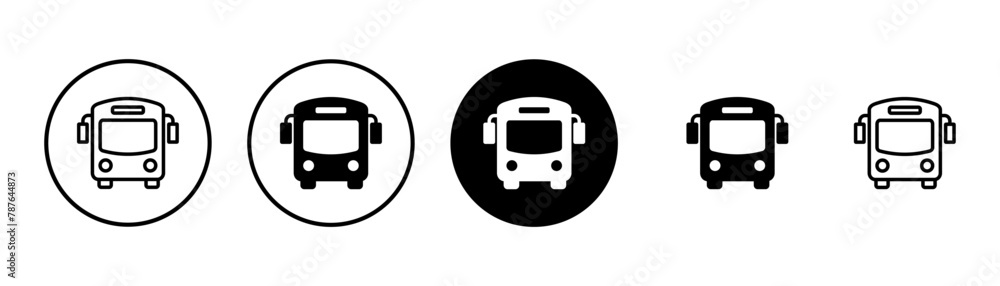 Bus Icon vector isolated on white background. Black bus vector icon Bus Icon vector isolated on white background. Black bus vector icon
