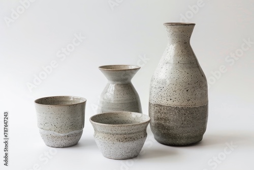 Japanese style ceramic drinkware set © LimeSky