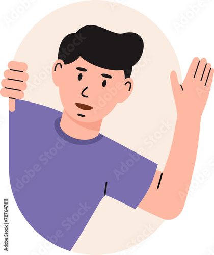 People Peeping Illustration