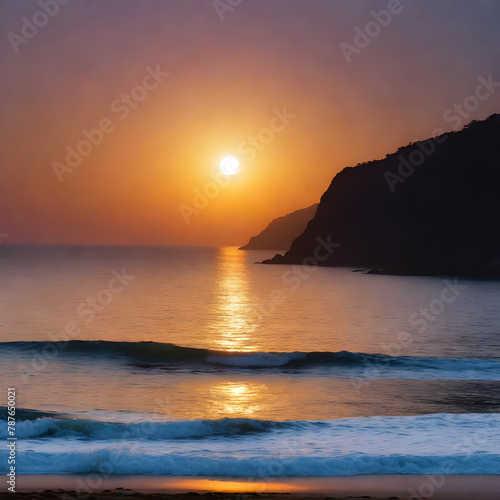 sunset over the sea © Tiago