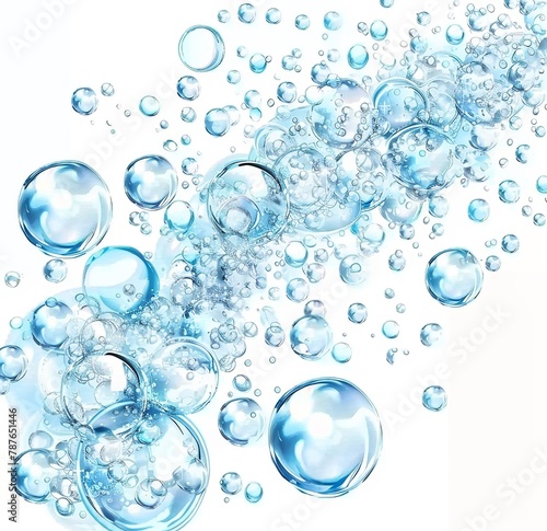 Cyan Blue Bubble Vortex - A Mesmerizing Swirl. Made with Generative AI Technology (ID: 787651446)