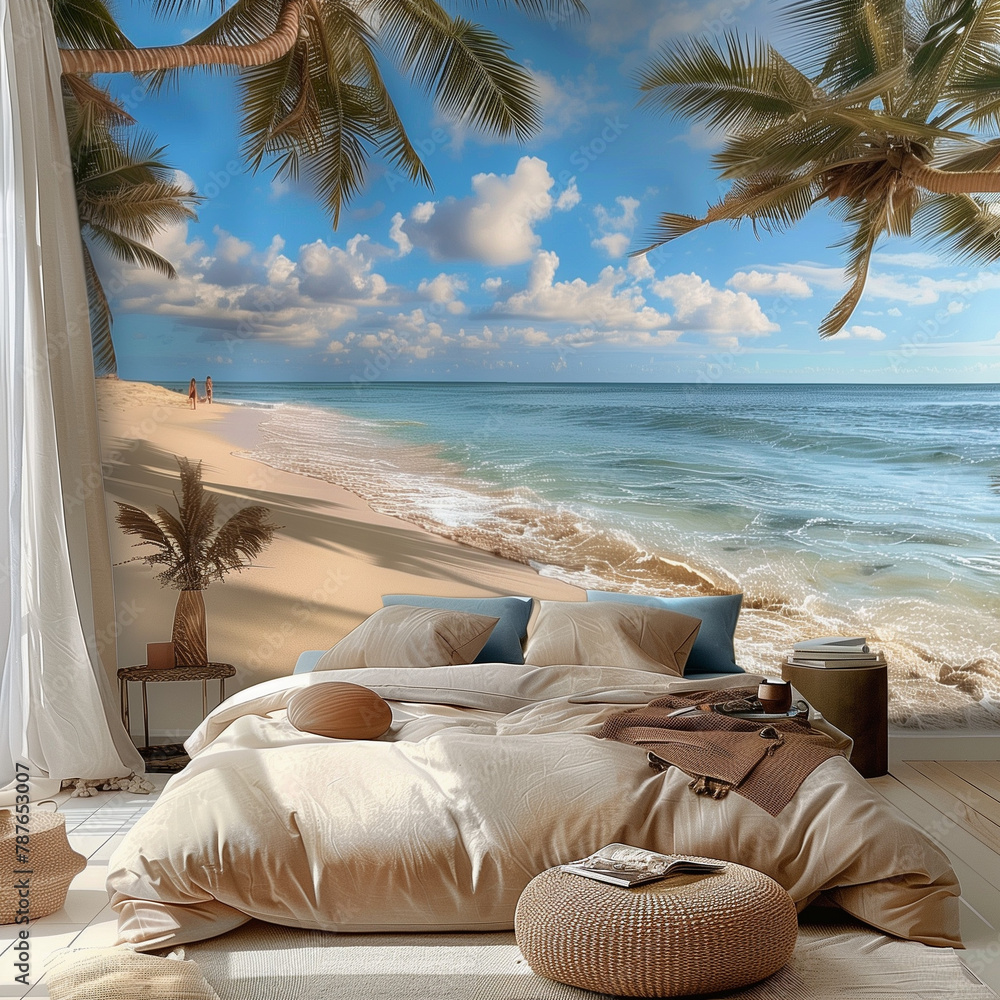 Kick Back at the Beach Retreat in Coral and Sand Relaxing Vibes