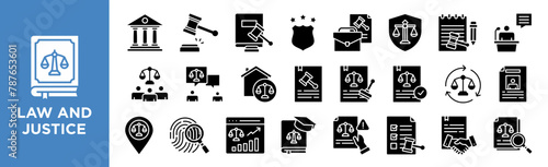 Law and Justice Icon Set	