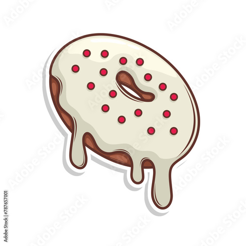 Delicious donut vector hand draw illustration