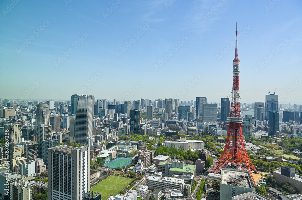Naklejka premium 日本東京の都市風景