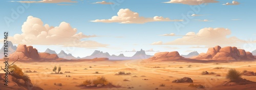 Serene Golden Desert Waves Illustration