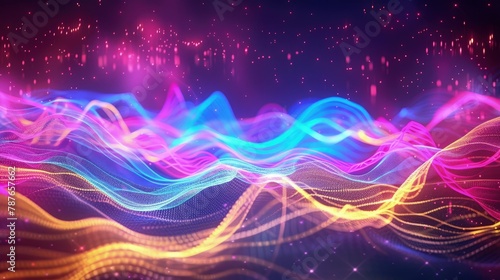 colorful pulse wave
